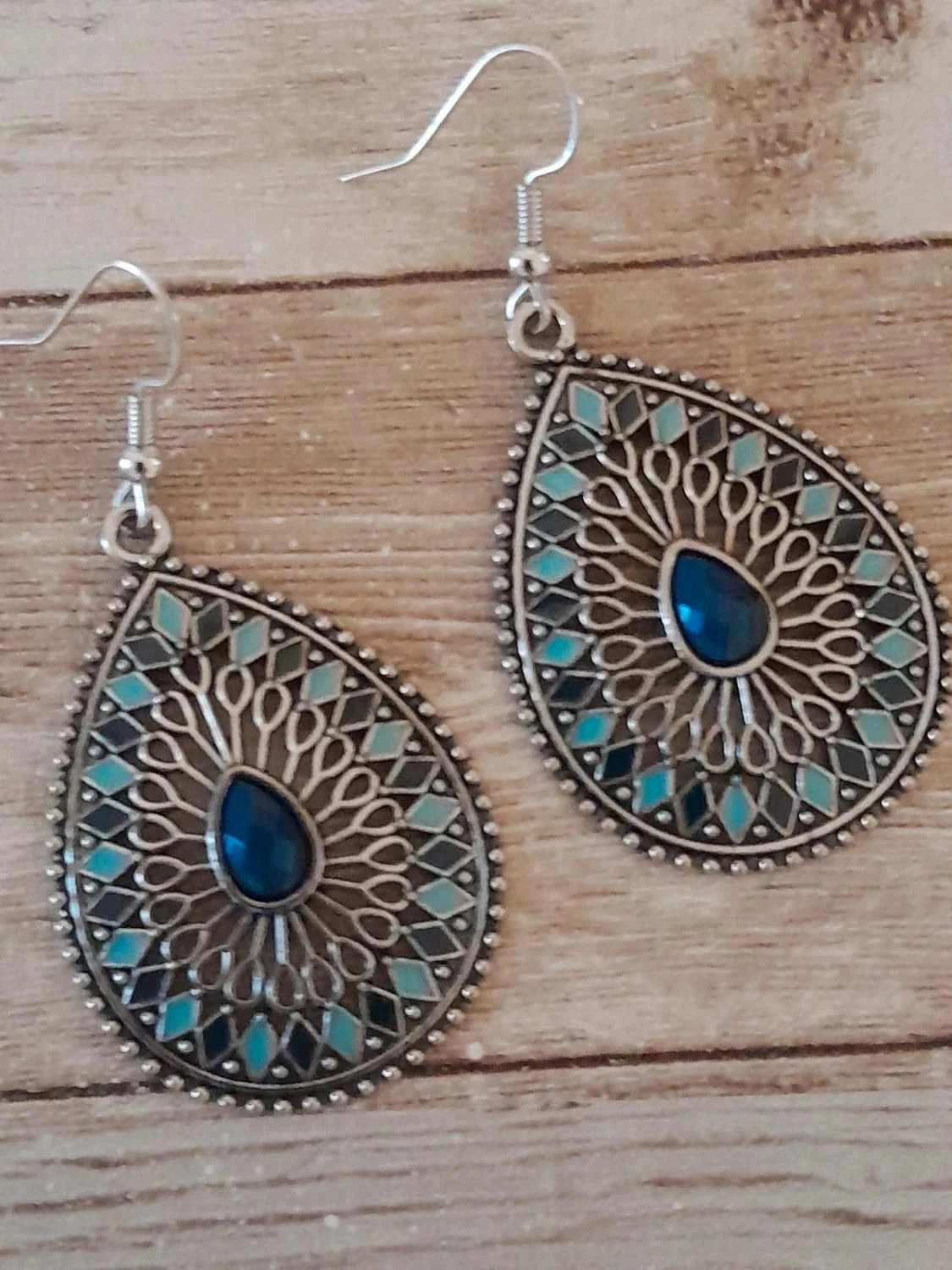 Brincos azuis, estilo boêmio – photo 2